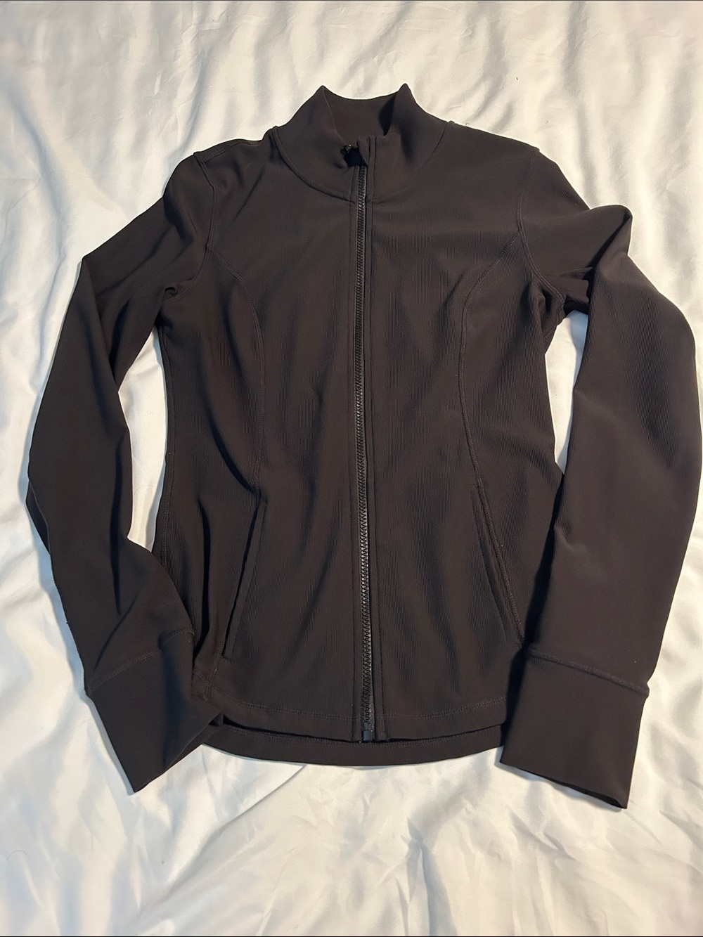 Women's Black Zip-Front Athletic Jacket
